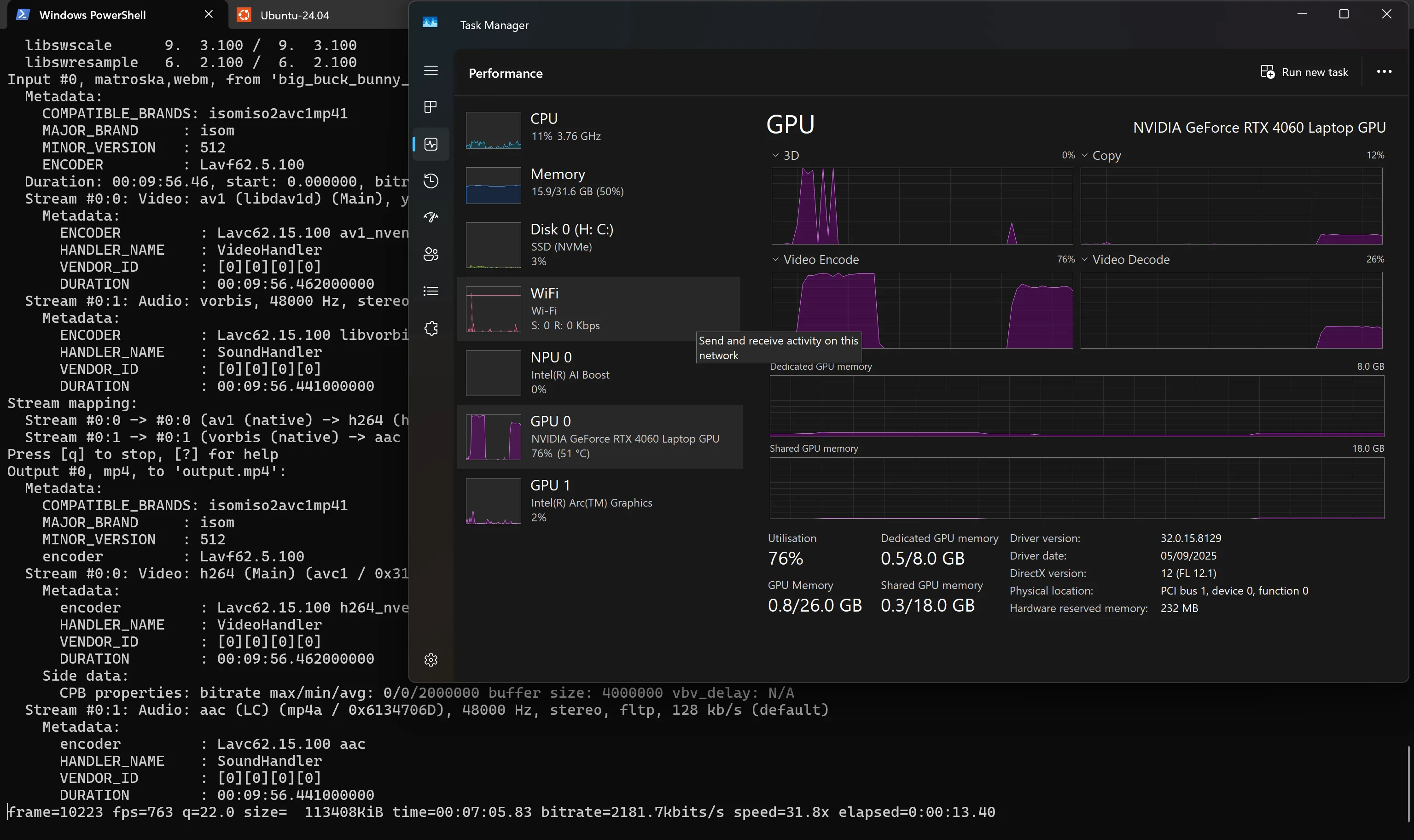 System monitor during AV1 decoding